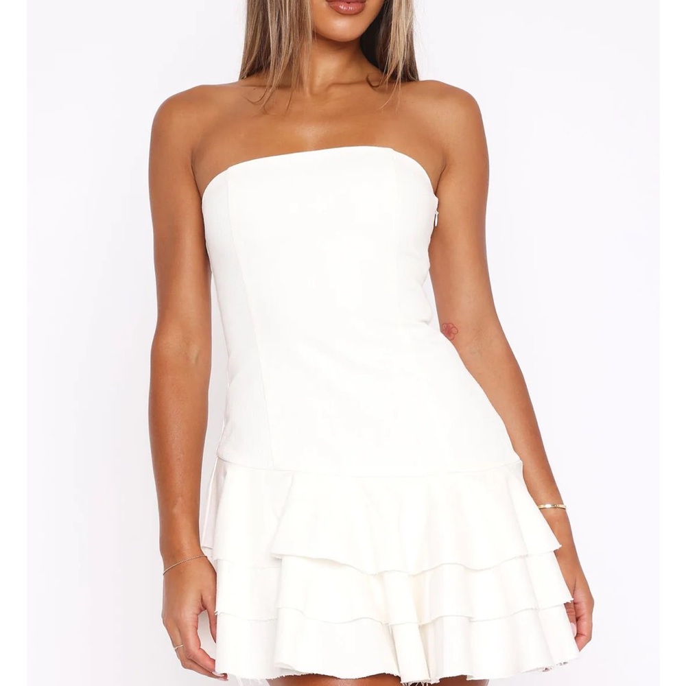 White Strapless Dress